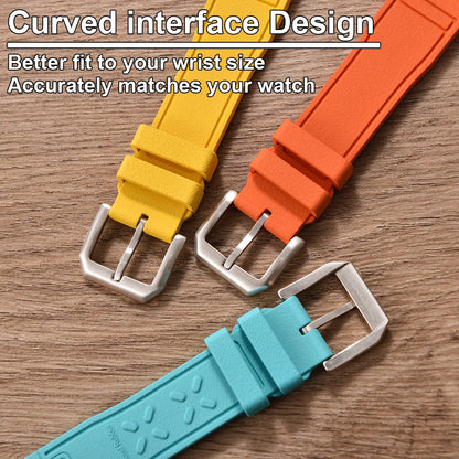 Bracelet en caoutchouc FKM 20mm 21mm 22mm pour montre IWC PILOT Portugal PORTOFINO, bracelet de plongée à libération rapide, montre connectée pour Huawei