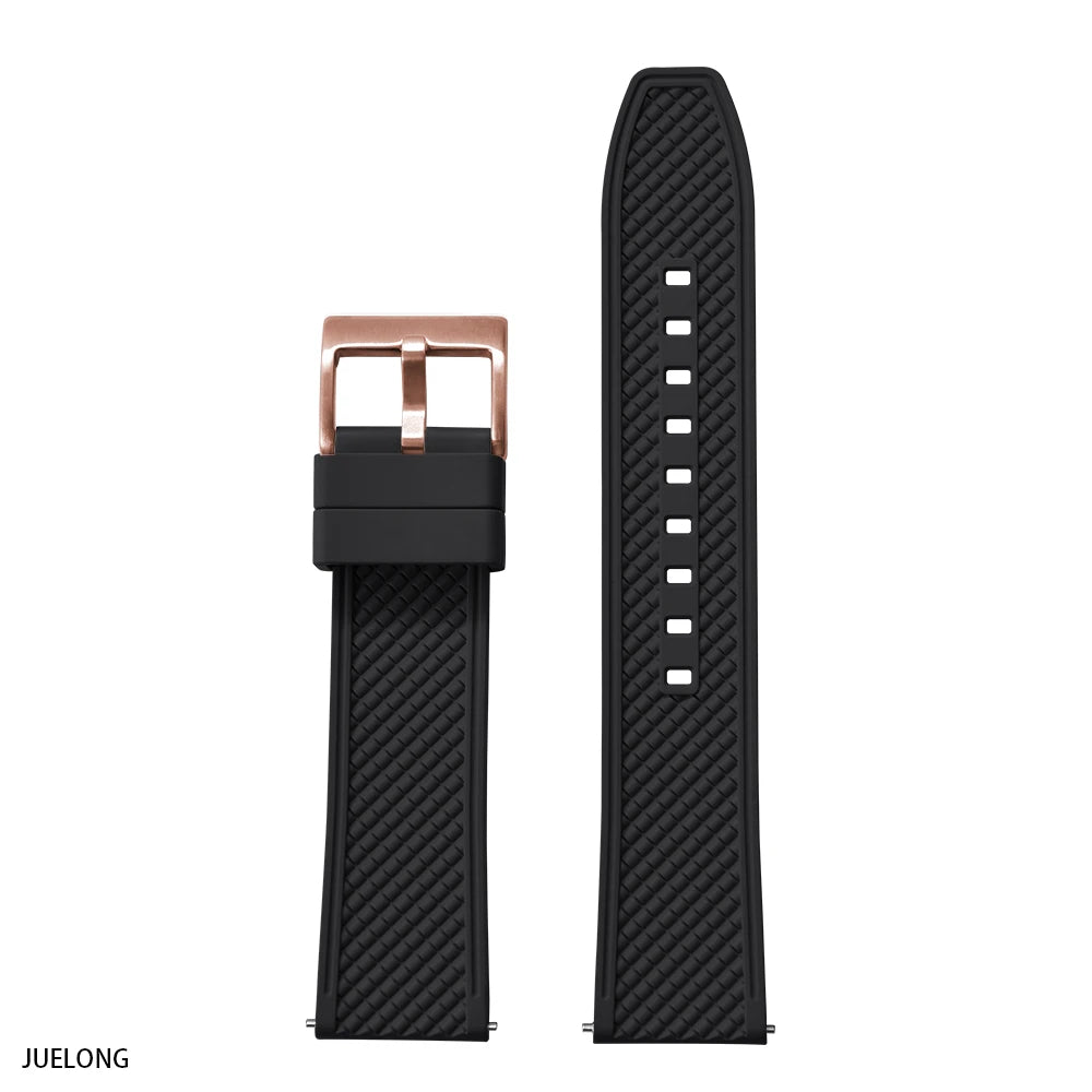 Nouveau Design HAISCH FKM bracelet de montre en caoutchouc 18mm 20mm 22mm 24mm forme de balle bracelets de montre à dégagement rapide bracelets de plongée étanches