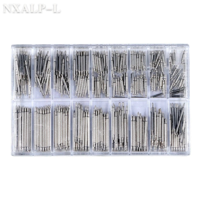 Barres à ressort en acier inoxydable, 360mm/1.5mm, longueur 8mm- 25mm, goupille de liaison en métal pour bracelet de montre, outils de réparation de montres, 1.8 pièces/ensemble