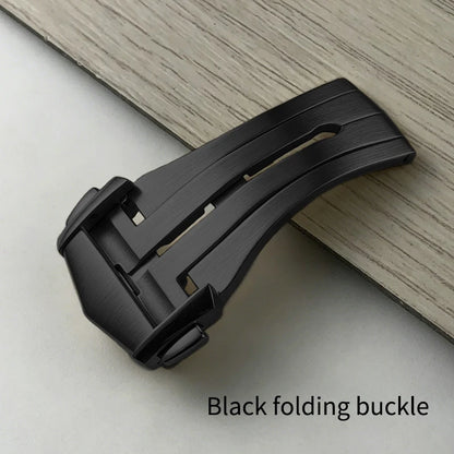 High Quality Deployment Watch Clasp, 18mm, Solid Steel Replacement Buckle, compatible with Omega Seamaster 300 AT150 Speedmaster