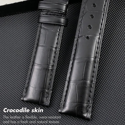 Cinturino per orologio in pelle di alligatore americano, in pelle di coccodrillo, 16mm 18mm 19mm 20mm 21mm 22mm, per cinturino per orologio Longines Master L2 L3 L4 L5