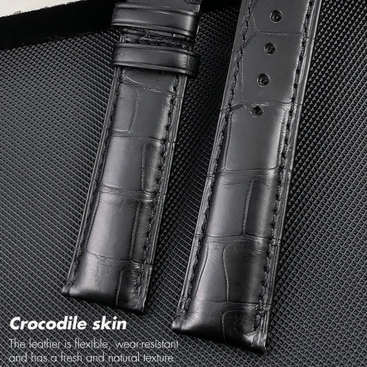 Cinturino per orologio in pelle di alligatore americano, in pelle di coccodrillo, 16mm 18mm 19mm 20mm 21mm 22mm, per cinturino per orologio Longines Master L2 L3 L4 L5