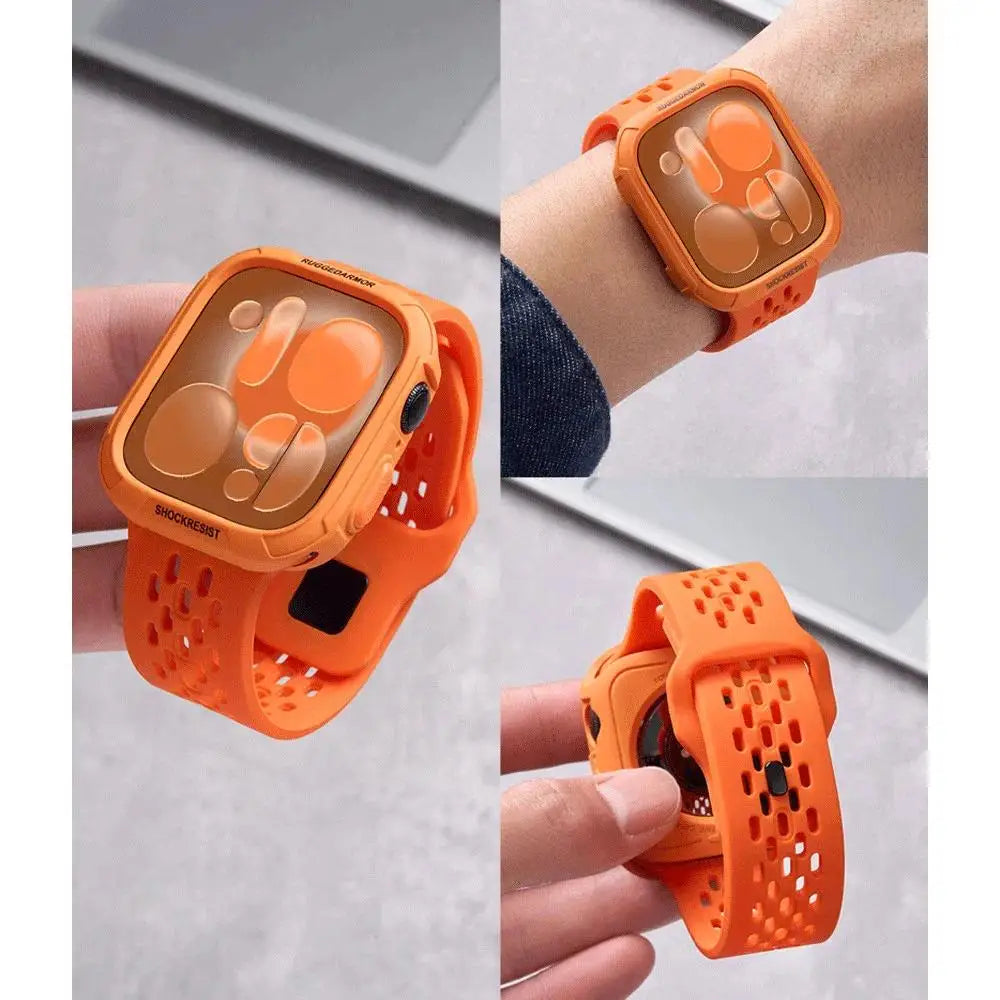 TPU Protective Case + Silicone Sport Straps for Apple Watch Ultra 3 2 49mm S11 S10 46mm 42mm 45mm 44mm 41mm 40mm for iWatch 9 8 SE