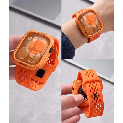 TPU Protective Case + Silicone Sport Straps for Apple Watch Ultra 3 2 49mm S11 S10 46mm 42mm 45mm 44mm 41mm 40mm for iWatch 9 8 SE
