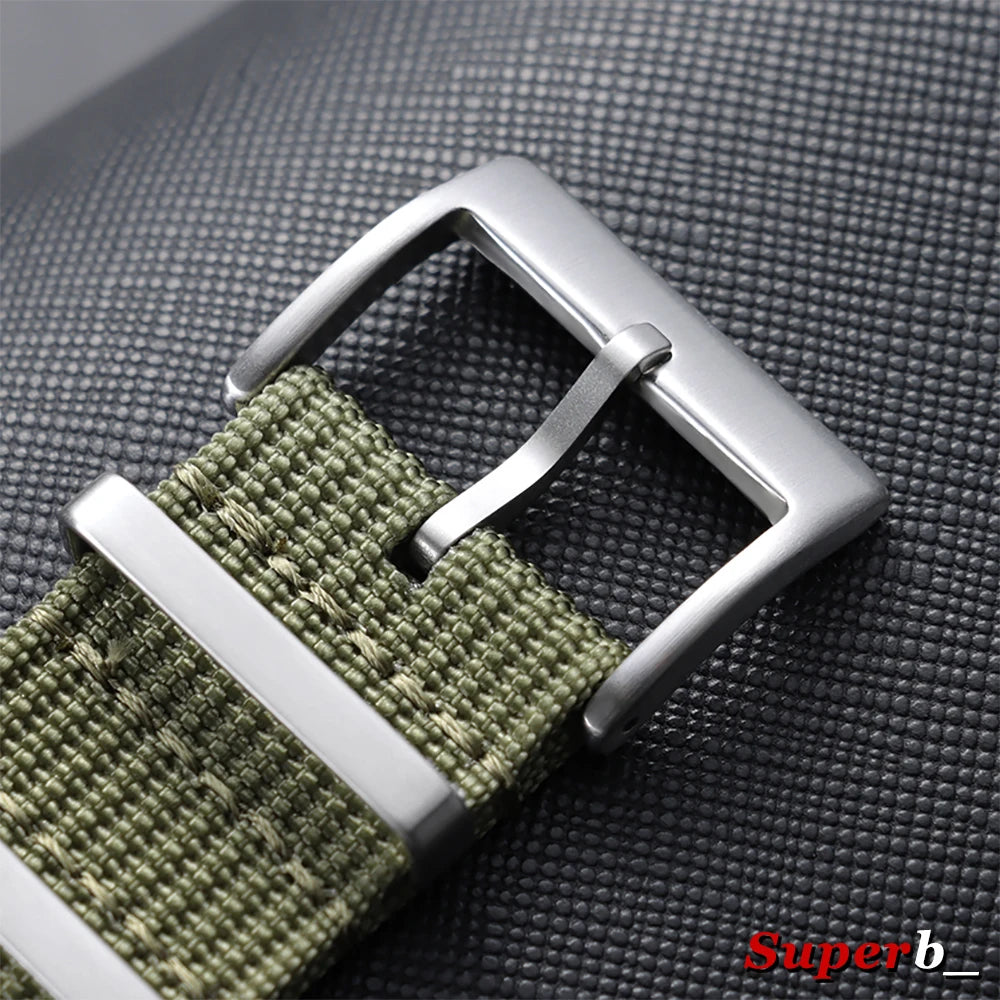 Bracelet en nylon côtelé 20 mm 22 mm pour Tudor pour Omega, bracelet de montre en toile tissée pour homme, noir, militaire, sport, à libération rapide