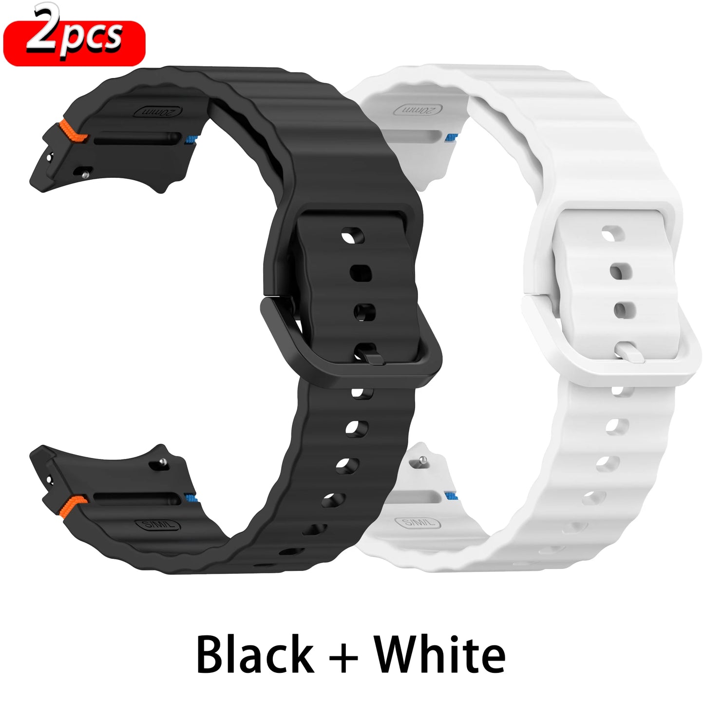 Bracelet de sport en silicone pour Samsung Galaxy Watch, Correa Watch6 Classic, Bracelet, 7, 6, 5, 4, FE, 44mm, 40mm, Pro 45mm, 43mm, 47mm, Original