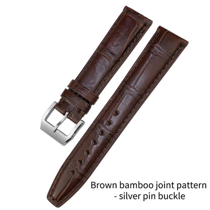 Cinturino per orologio americano in vera pelle di coccodrillo, 20mm 21mm 22mm, per orologi da pilota IWC Mark XVIII Portofino