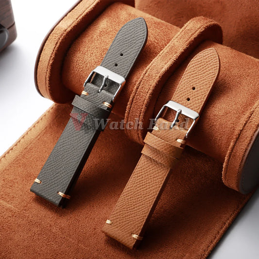 Epsom Full Grain Leather Watch Band for Men Armani AR11105 1979 2501, Universal 18mm 19mm 20mm 22mm Strap, Wrist Belt Accessories