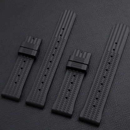 Bracelet de montre universel en caoutchouc souple, accessoires universels pour Seiko, bracelet de plongée intelligent, 20mm, 22m