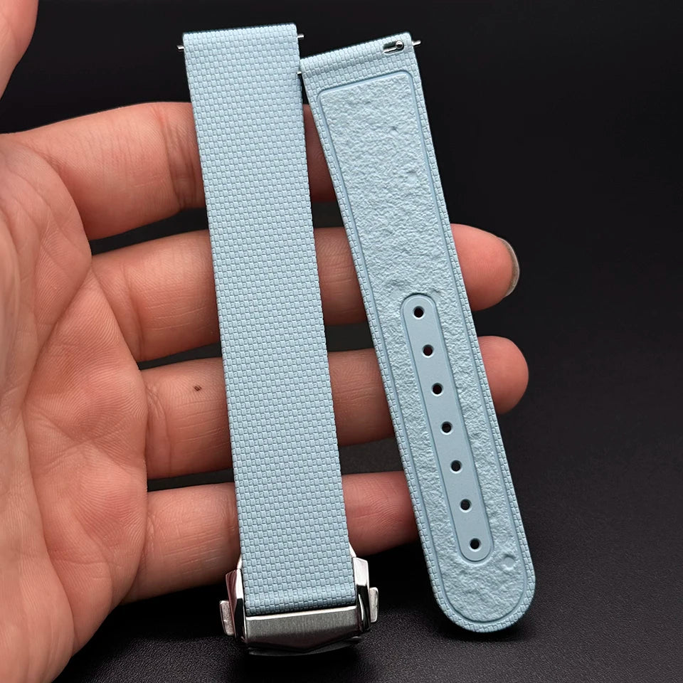 Bracelet montre 20mm caoutchouc Premium – Rapide à Boucle déployante – Toutes Marques