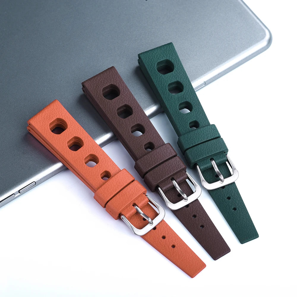 20mm 22mm bracelets tropicaux nouveau Design fluororubber FKM bracelets de montre à dégagement rapide FPM bracelets de montre pour montres de plongée accessoires