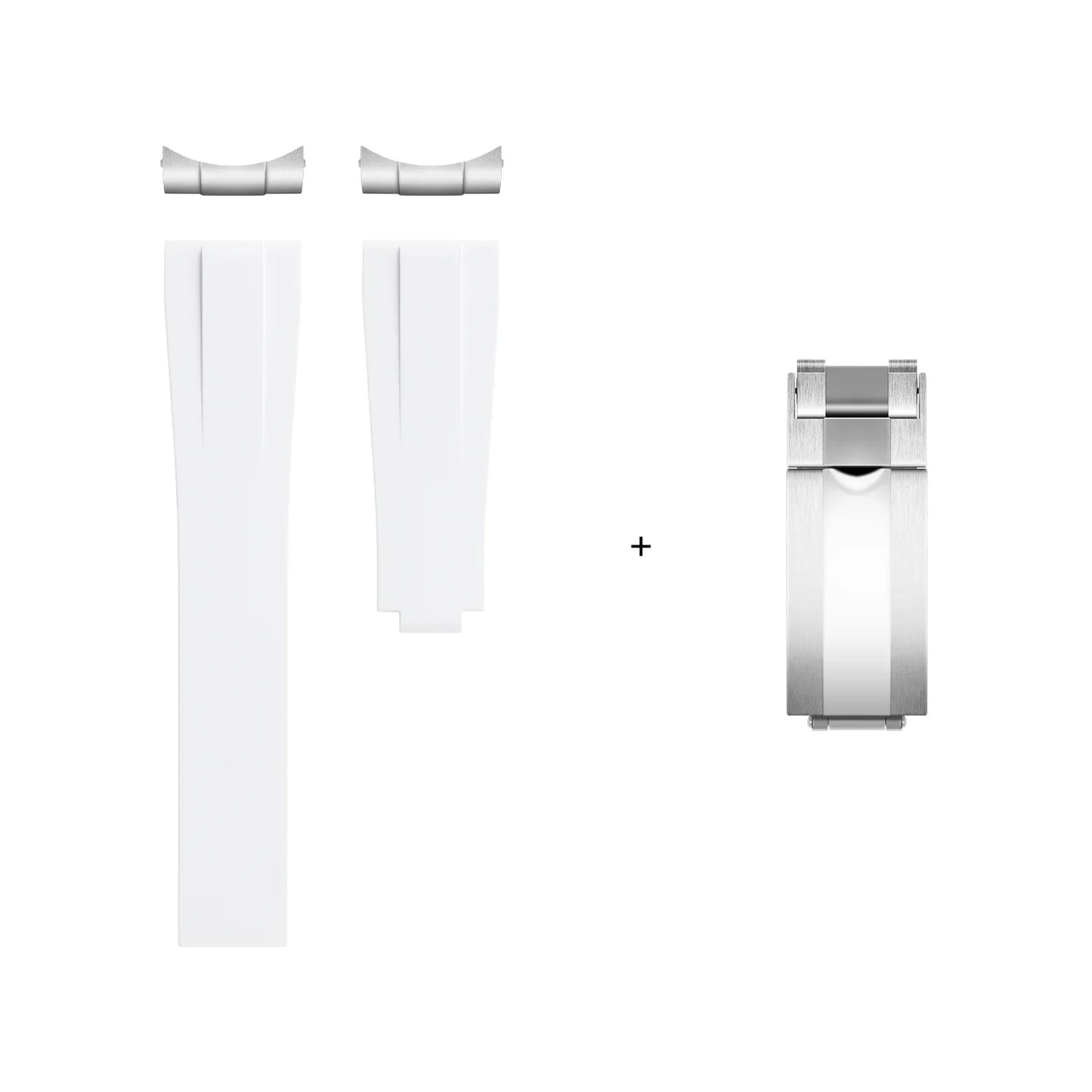 FKM fluoroelastomer watch strap, cut to size, 20/21/22mm, for Rolex Submariner GMT DAYTONA YachtMaster Datejust Sea-Dweller Series