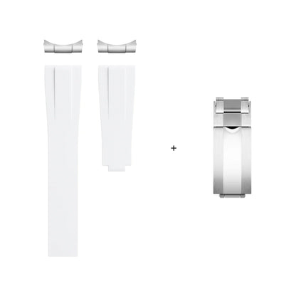 FKM fluoroelastomer watch strap, cut to size, 20/21/22mm, for Rolex Submariner GMT DAYTONA YachtMaster Datejust Sea-Dweller Series