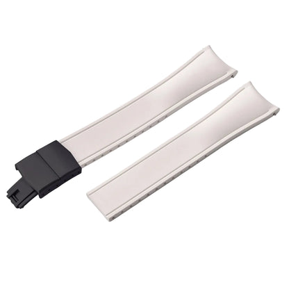 OZE Bracelet de montre en caoutchouc Premium - Courbé / Rapide / Boucle Déployante - à Découper