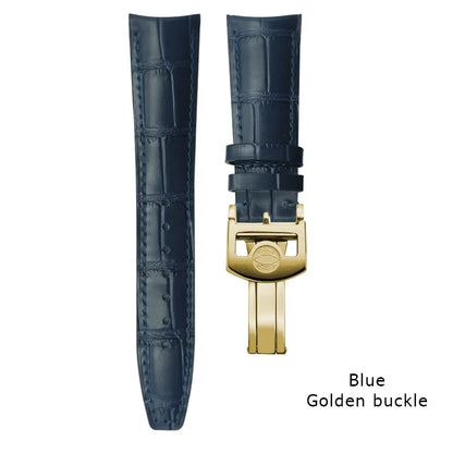 Curved end watch strap for IWC PILOT Portugieser Portofino 20mm 21mm 22mm genuine calfskin watchband high quality cowhide strap