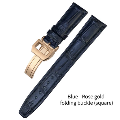 Bracelet de montre en cuir de Crocodile américain, 20mm 21mm 22mm, pour IWC PORTUGIESER PORTOFINO Pilot, outils gratuits