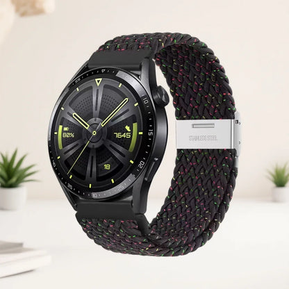 Boucle tressée universelle 18/20/22mm pour Samsung Watch 7 6 5 4 3/Amazfit GTS4 3 2/Huawei Watch GT6 5 4 3 2/Garmin Vivoactive 5