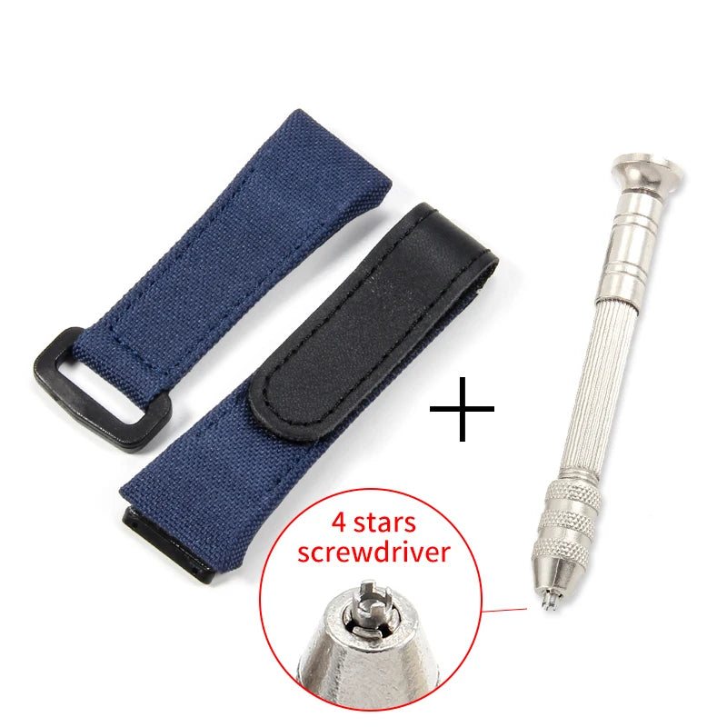 Pour Richard Mille toile de Nylon 25mm 4 étoiles tournevis Anti-allergie bracelets de montre RM50 53 série remplacer bracelet de montre pratique