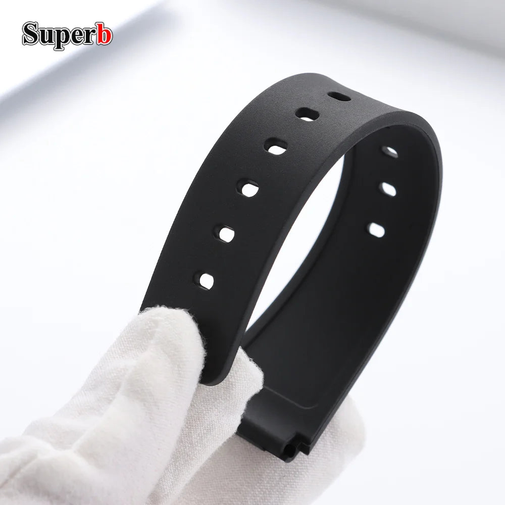 Bracelet de montre universel en caoutchouc et résine noir 12mm 14mm 16mm 18mm 20mm pour montre électronique Casio, style classique, pour hommes et femmes