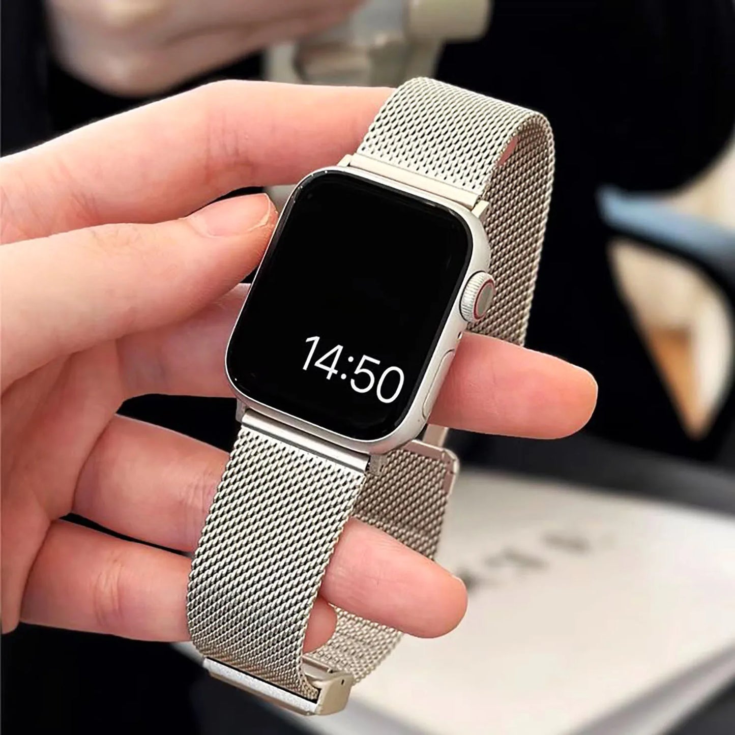 Magnetic Band for Apple Watch Ultra 49mm, 44mm 45mm 40mm 41mm 42mm 38mm, Stainless Steel iWatch Series 7 8 se 6 5 3