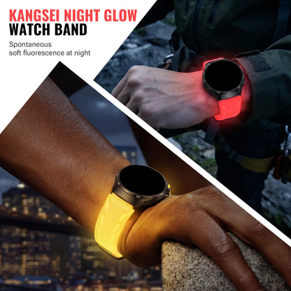 Bracelet de montre lumineux Konse 20/22 mm, adapté aux montres Samsung 7/6/5/4/FE, bracelet en silicone lumineux pour le sport