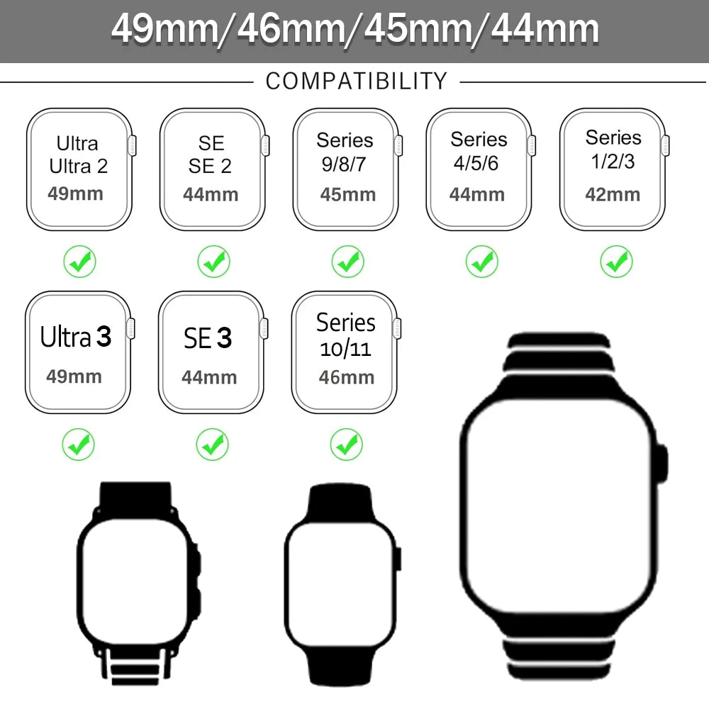 Cinturino sportivo in silicone traspirante per Apple Watch Ultra 2 3, bracciale iWatch da uomo, 49 mm, serie 11 10 46 mm/9 8 7 SE 6 5 44 mm/45 mm