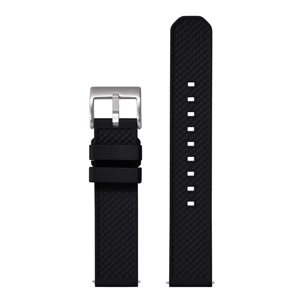 Quick Release FKM Rubber Watch Strap, Fluoroelastomer, 18mm, 20mm, 22mm, for all Watch Brands