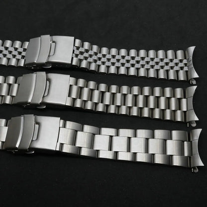 Bracelet incurvé pour Seiko, bracelet de montre de luxe en acier inoxydable massif, 18/19/20/21/22/24/26mm, ceinture d'extrémité Arc, accessoires de montre pour hommes