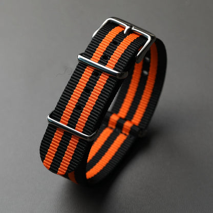 Cinturino in Nylon intrecciato 18 20 22 24mm, resistente all'usura e impermeabile, cinturino morbido vintage da pilota compatibile per uomo