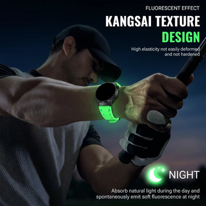 Bracelet de montre lumineux Konse 20/22 mm, adapté aux montres Samsung 7/6/5/4/FE, bracelet en silicone lumineux pour le sport