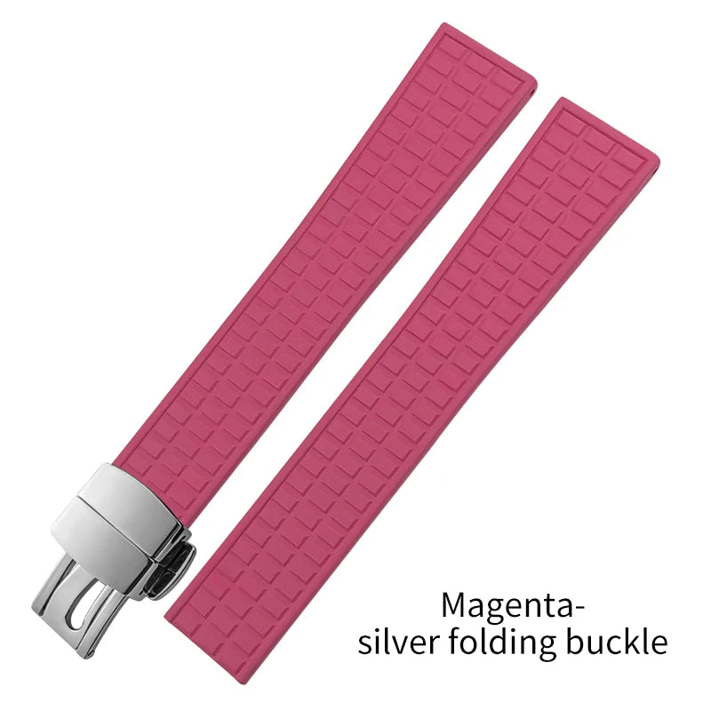 Cinturino per orologio in gomma fluorurata FKM morbida di alta qualità, 19 mm, cinturino di ricambio per Patek Philippe Aquanaut Luce 5067 5068 5072 PP, orologio da donna