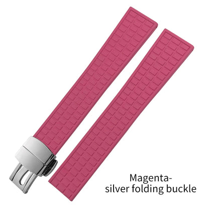 Cinturino per orologio in gomma fluorurata FKM morbida di alta qualità, 19 mm, cinturino di ricambio per Patek Philippe Aquanaut Luce 5067 5068 5072 PP, orologio da donna