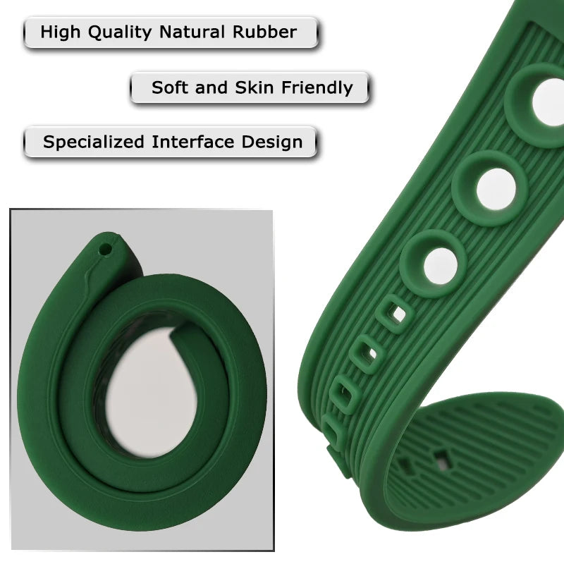 Bracelet de montre en caoutchouc naturel et silicone, 20mm 22mm, pour Breitling HéRITAGE Superocean Avenger Navitimer, bracelet de montre de sport souple, outils