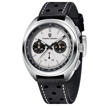 Montre Homme 39mm Chronographe à Quartz - PAGANI DS Panda Dial VK63 Saphir Sport