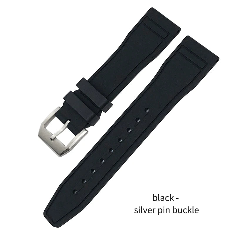 Cinturino per orologio in caucciù fluorurato naturale impermeabile di alta qualità per IWC Big Pilot's TOP GUN 20 mm 21 mm 22 mm FKM