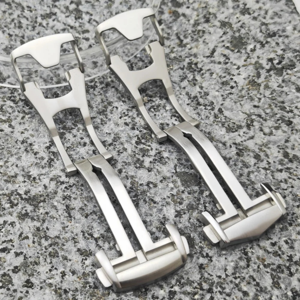 Cinturino Web da 20 mm adatto alla cassa Omega Seamaster NH35, in acciaio inossidabile 904L, fibbia ad ardiglione, argento