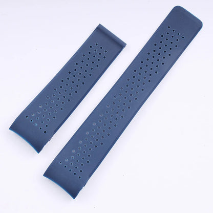 Bracelet de montre noir bleu pour TAG HEUER CARRERA AQUARACER, bracelet en Silicone souple, 22mm 24mm, bracelet de montre en caoutchouc pour hommes