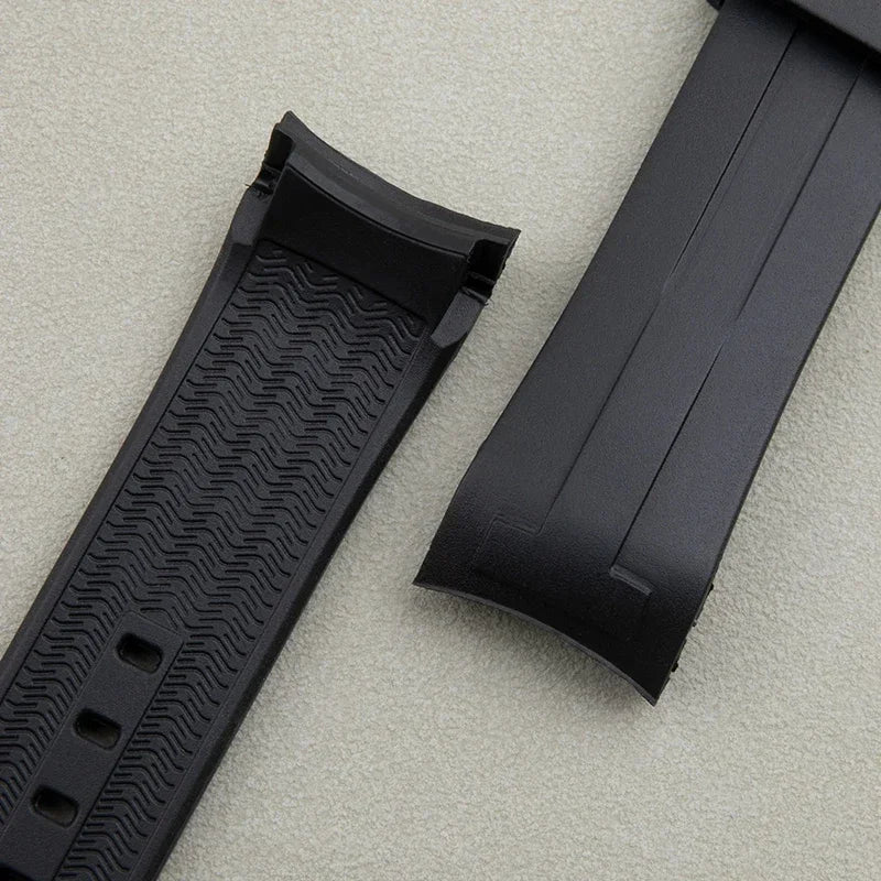 Cinturino per orologio in gomma morbida da 22 mm, per Tissot Sea Star T120, cinturino in silicone curvo, impermeabile, per immersione, fibbia a farfalla T120417A