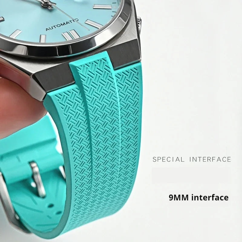 Bracelet en caoutchouc fluoré pour Citizen NJ0150 NJ0151 0158, boucle ardillon à dégagement rapide, souple FKM Sport, étanche, remplacement du bracelet de montre 9mm