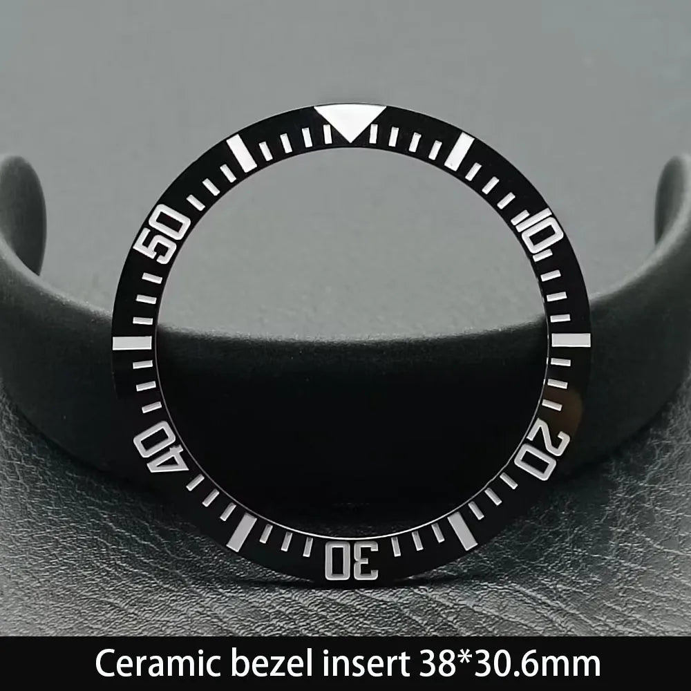 38mm x 30.6mm Sloped Ceramic Bezel GMT and Diving Watch Insert for 40mm Men's Watch Replacement Watch Bezel Inserts
