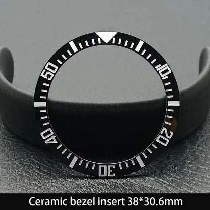 38mm x 30.6mm Sloped Ceramic Bezel GMT and Diving Watch Insert for 40mm Men's Watch Replacement Watch Bezel Inserts