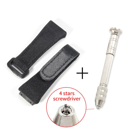 Pour Richard Mille toile de Nylon 25mm 4 étoiles tournevis Anti-allergie bracelets de montre RM50 53 série remplacer bracelet de montre pratique