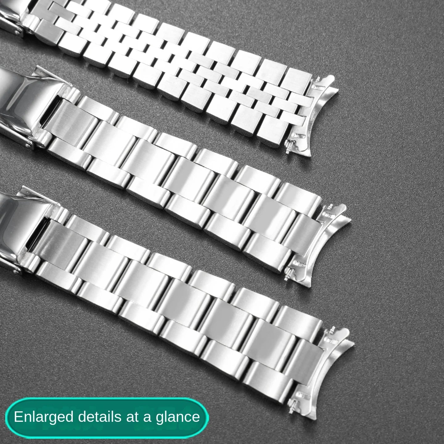 Cinturino per orologio in acciaio inossidabile da 18 mm/19 mm con estremità curve per Seiko 5. Sxns80/79/79k/77k/73 SNK381K1/391K1/357K1/361K1/385K1/393