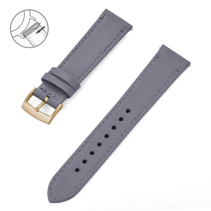 Bracelet de Montre Rapide Tissu et Cuir - Boucle ardillon - Universel