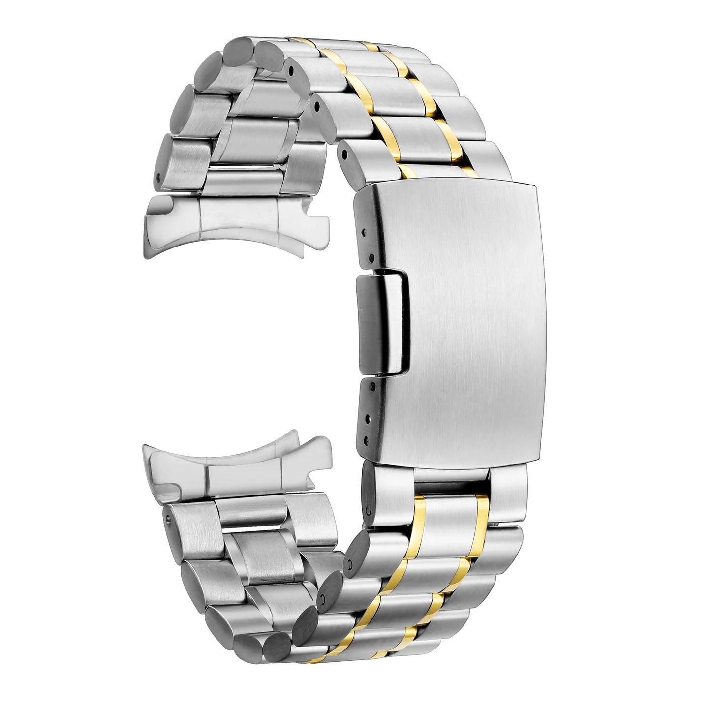 12 14 16 18 19 20 21 22 24mm High Quality Solid Stainless Steel Curved End Watch Band Bracelet Accessories with Tool