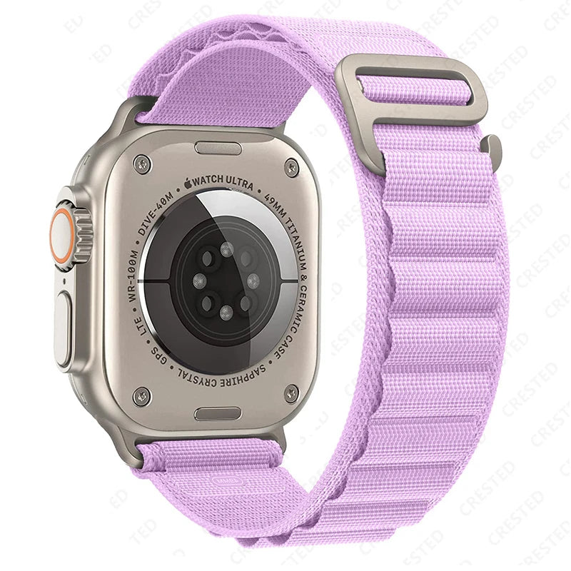 Bracelet à boucle alpine pour Apple watch Ultra 3 2 bandes 49mm 45mm 44mm 40mm 41mm 46mm 42mm Bracelet iWatch série 11 10 SE 9 8 7 6 5 4