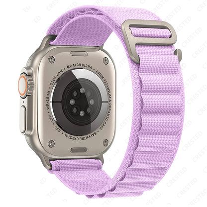 Bracelet à boucle alpine pour Apple watch Ultra 3 2 bandes 49mm 45mm 44mm 40mm 41mm 46mm 42mm Bracelet iWatch série 11 10 SE 9 8 7 6 5 4