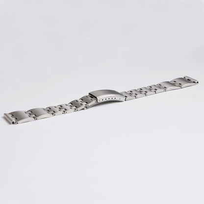 Cinturino per orologio vintage in acciaio inossidabile spazzolato color argento 19*21mm, bracciale in metallo per SEIKO Bell Matic 4006-6002