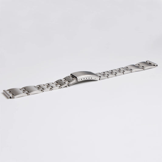 Bracelet de montre vintage en acier inoxydable brossé argenté 19*21mm, bracelet en métal pour SEIKO Bell Matic 4006-6002
