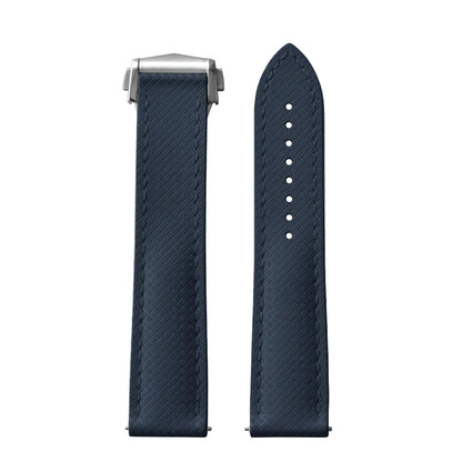 OZE Bracelet montre en Caoutchouc fluorocarbone - Surpiqures / Motif Racing - Déployante - Universel